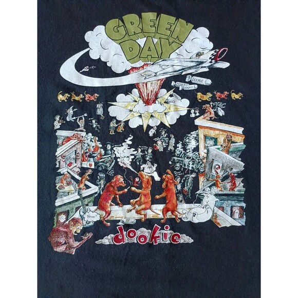 Green Day T-Shirt Men's Large Black Short Sleeve - Picture 2 of 6